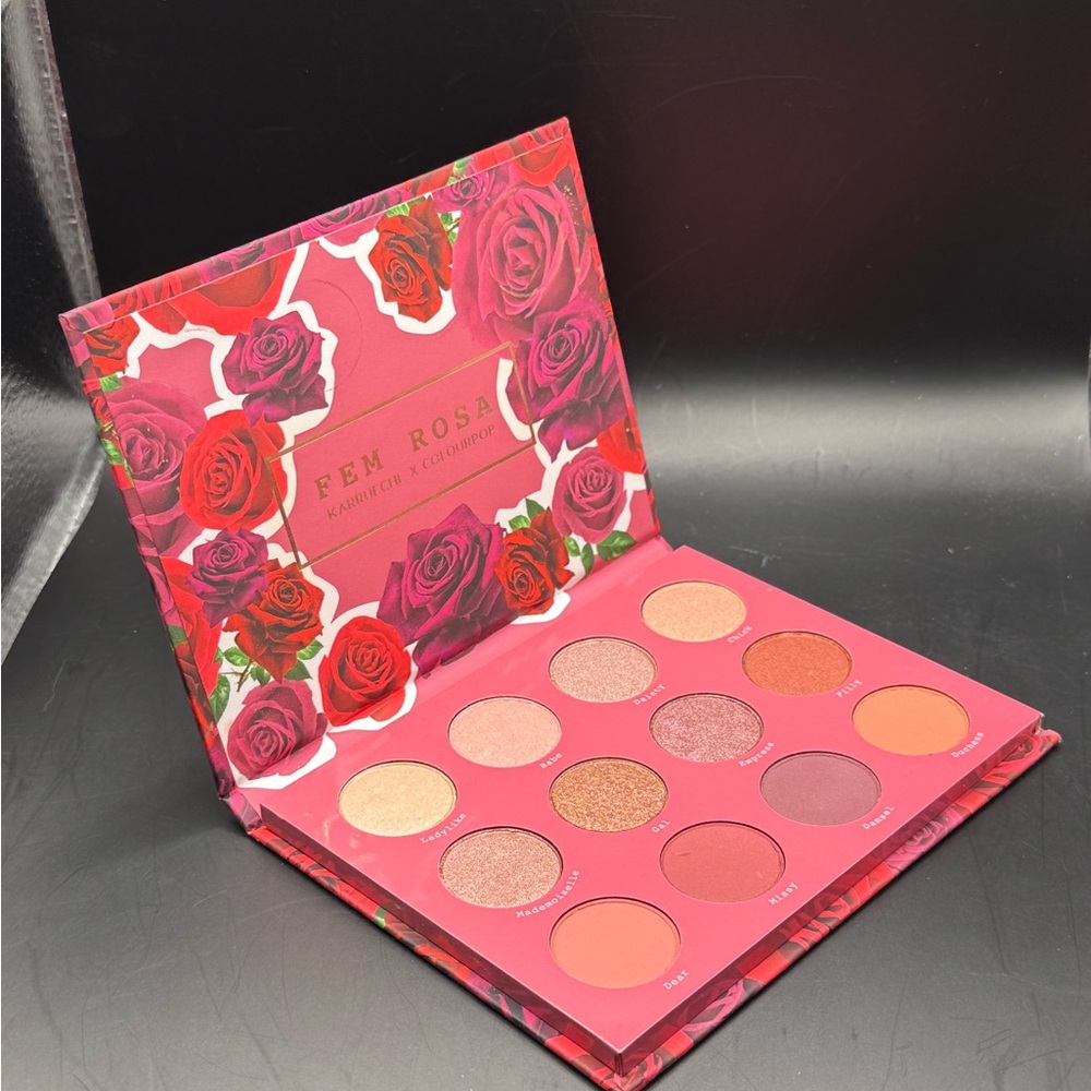 Colourpop Pink Eyeshadow Palette Vibrant Floral Design